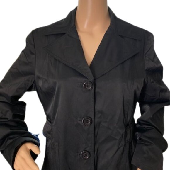 Michael Kors Black Trench Coat - Picture 3 of 9